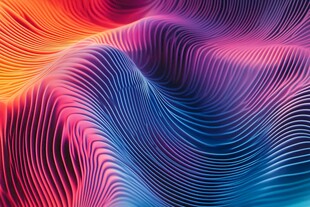 绚丽多彩流体波纹背景图