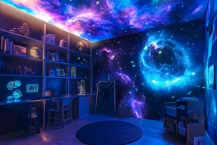 梦幻星空主题创意房间
