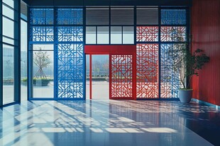中式镂空隔断的室内空间