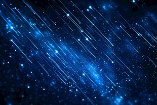 梦幻蓝色流星星空背景
