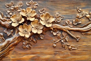 木雕繁花图