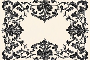 古典黑白花纹装饰图案