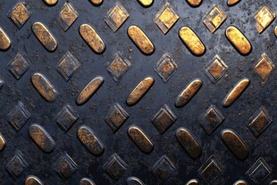 金属防滑纹理表面特写