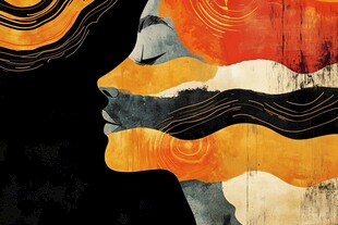 抽象人脸的多彩艺术表现