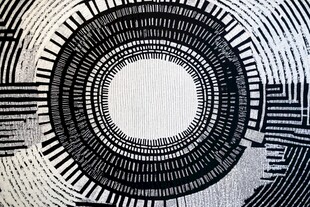 黑白几何圆形纹理图案
