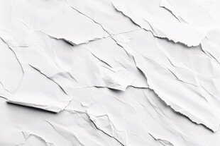 白色褶皱纸张纹理特写