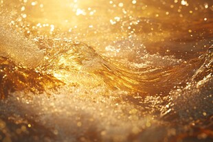 金色海浪闪耀梦幻瞬间