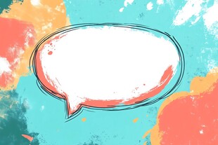 手绘风格对话气泡背景图