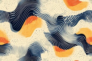 抽象海浪风格艺术图案