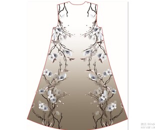 复古怀旧花朵 数码印花 