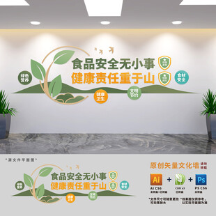 饭堂食品安全标语文化墙
