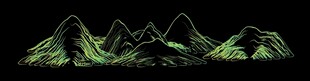 梦幻绿色山峦景观