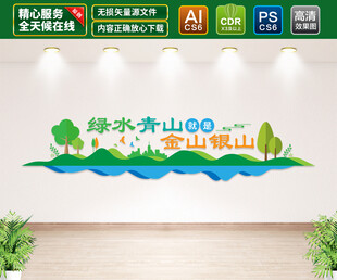 绿水青山就是金山银山文化墙