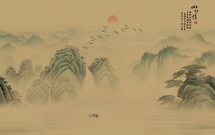 国画水墨山水