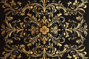 黑金奢华复古花纹装饰图案