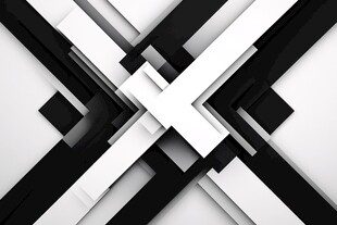 黑白几何交叉抽象背景图