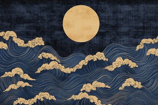 月夜海浪图