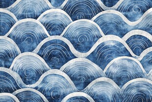 蓝色海浪纹理图案