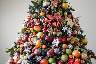 创意水果圣诞树装饰