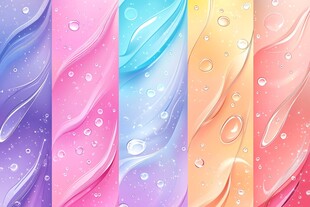 多彩梦幻液体纹理背景图