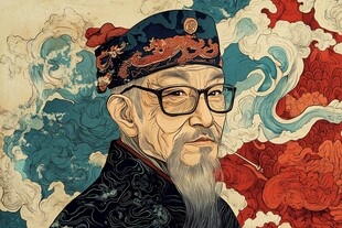 古风长者形象与传统元素