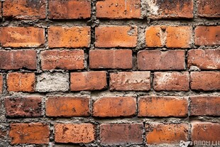 复古红砖墙面纹理特写