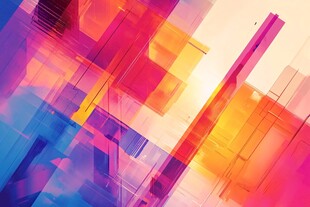 炫彩几何抽象艺术背景图