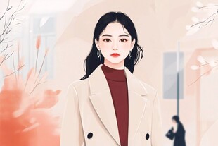 冬日街头时尚气质女子