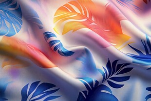 热带风情印花丝绸面料