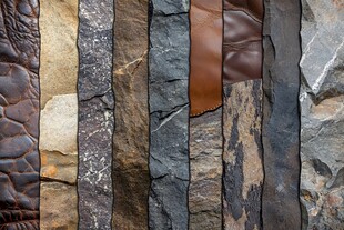 石与皮革材质纹理组合