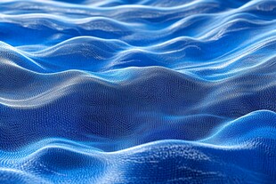 蓝色波浪纹理背景图