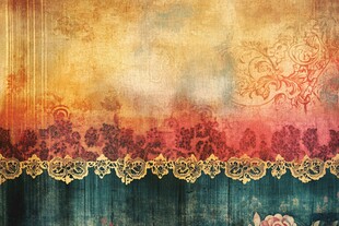 复古花纹梦幻背景图