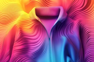 炫彩波纹连帽衫视觉盛宴