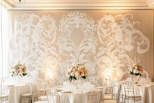 优雅婚礼宴会厅布置场景