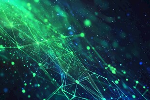 梦幻科技感网络粒子背景