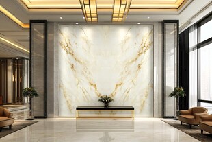 奢华大理石客厅背景墙设计