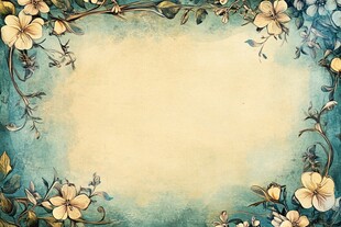 复古花卉边框背景图