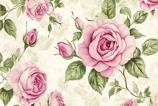 粉色玫瑰花卉图案壁纸