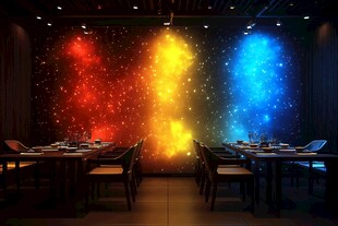 星空主题餐厅室内梦幻场景