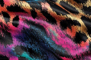 多彩豹纹纹理布料图案