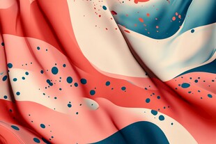 彩色波点纹理动感布料