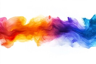 彩色水墨烟雾抽象艺术画面