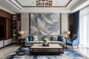 现代轻奢风优雅客厅空间