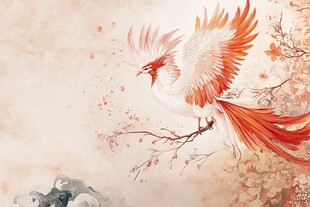 丹凤栖枝图
