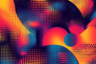 炫彩几何抽象图案背景