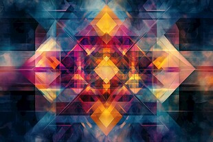 绚丽几何抽象艺术背景图
