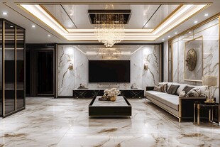 豪华现代风客厅室内设计
