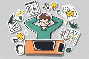 忙碌办公族的压力瞬间