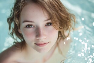 水中少女的迷人瞬间