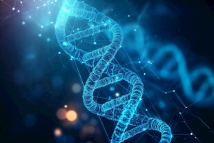 科技感DNA双螺旋结构图像